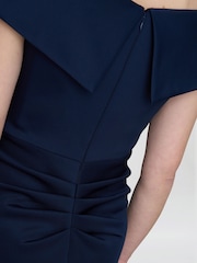 Gina Bacconi Blue Victoria Maxi Dress With Side Ruching - Image 4 of 6