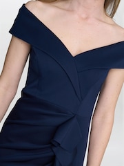 Gina Bacconi Blue Victoria Maxi Dress With Side Ruching - Image 5 of 6