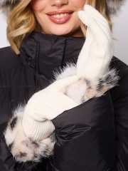 South Beach Animal Animal Bucket Hat and Faux Fur Trim Gloves - Image 3 of 5