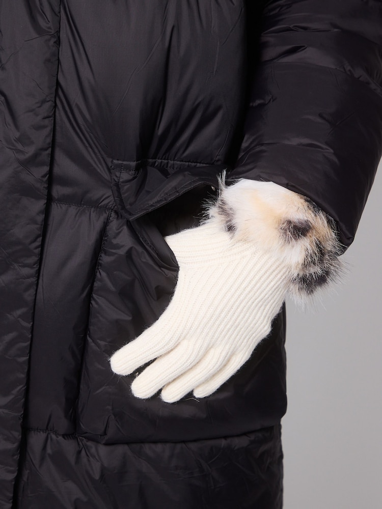 South Beach Animal Animal Bucket Hat and Faux Fur Trim Gloves - Image 5 of 5 South Beach Animal Animal Bucket Hat and Faux Fur Trim Gloves - Image 5 of 5