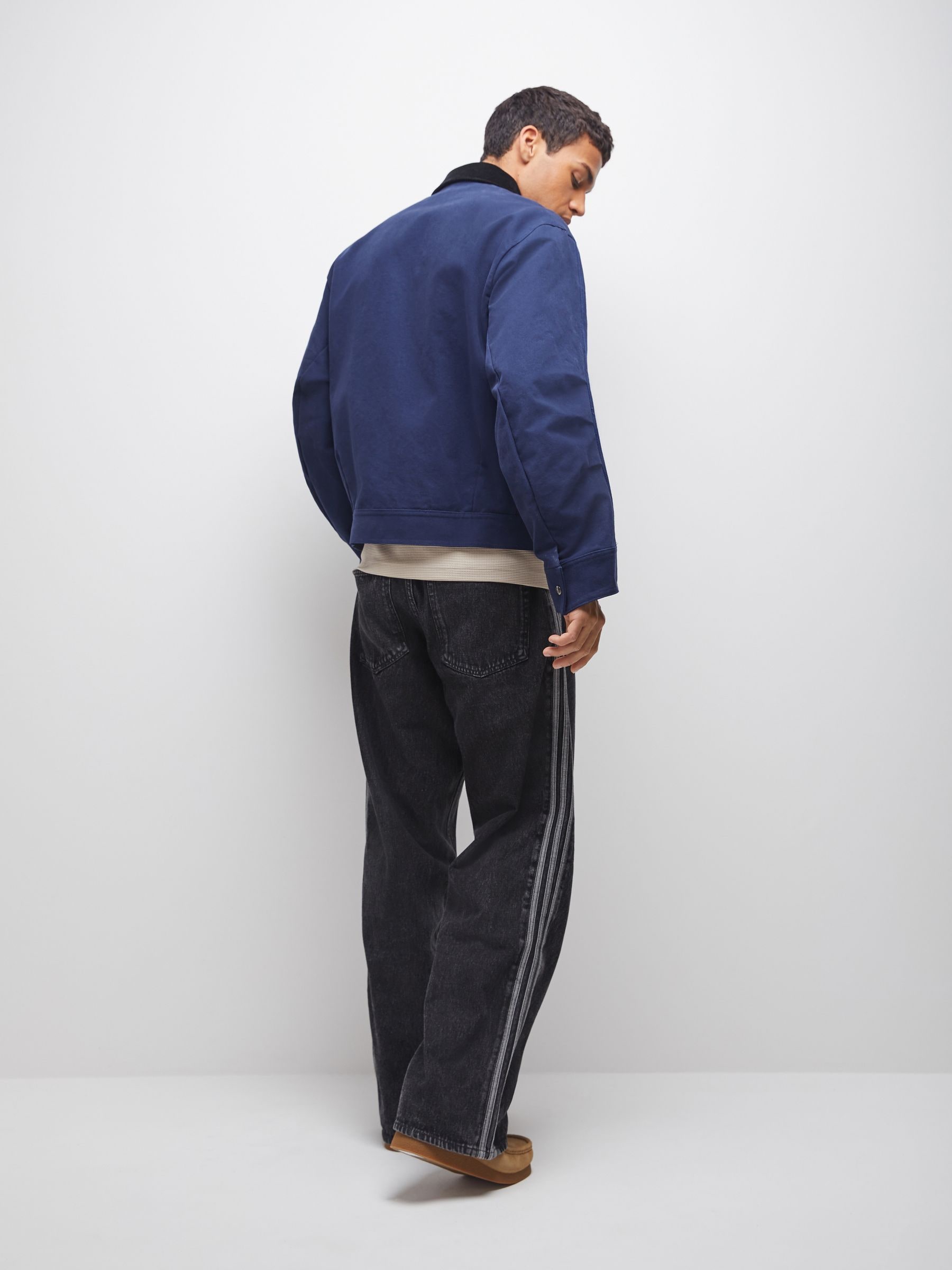 Buy adidas Originals Blue Premium Essentials Bomber Jacket from