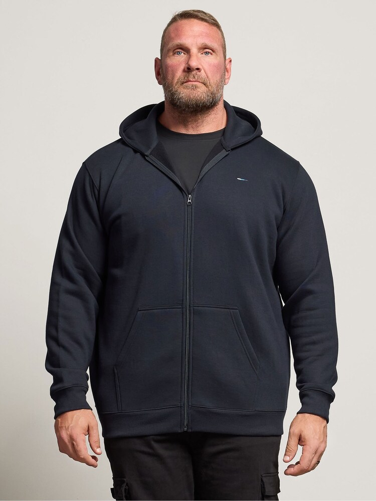 BadRhino Big & Tall Blue Zip Through Hoodie - Image 1 of 6
