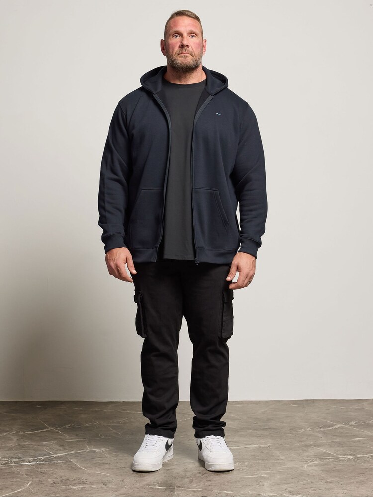 BadRhino Big & Tall Blue Zip Through Hoodie - Image 2 of 6