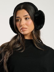 South Beach Black Fluffy Earmuffs - Image 4 of 6