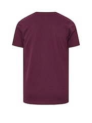 أحمر - BadRhino Big & Tall Ottoman Textured T-Shirt - صورة 2 من 2