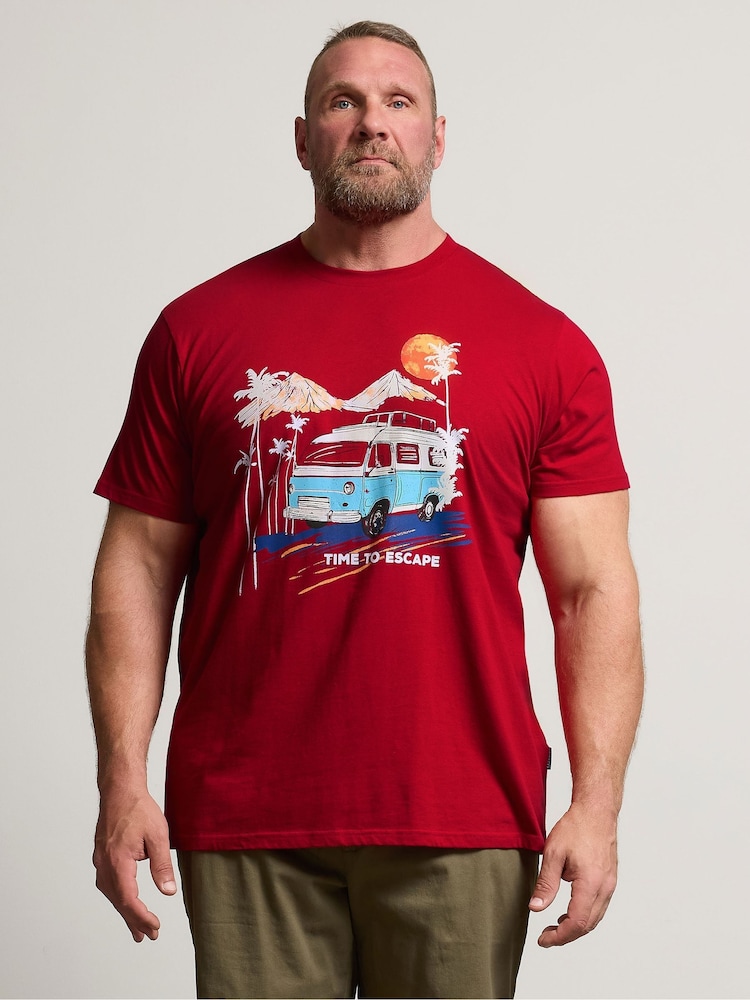 BadRhino Big & Tall Red Camper T-Shirt - Image 1 of 7