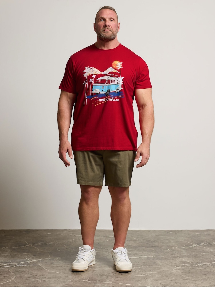 BadRhino Big & Tall Red Camper T-Shirt - Image 2 of 7
