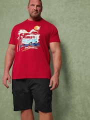 BadRhino Big & Tall Red Camper T-Shirt - Image 4 of 7