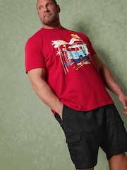 BadRhino Big & Tall Red Camper T-Shirt - Image 5 of 7