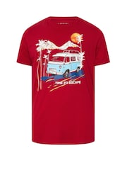 BadRhino Big & Tall Red Camper T-Shirt - Image 6 of 7
