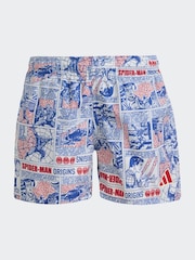 adidas Blue Marvel Spider-Man Rashguard Swim Shorts - Image 1 of 5