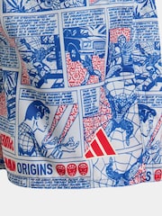 adidas Blue Marvel Spider-Man Rashguard Swim Shorts - Image 3 of 5