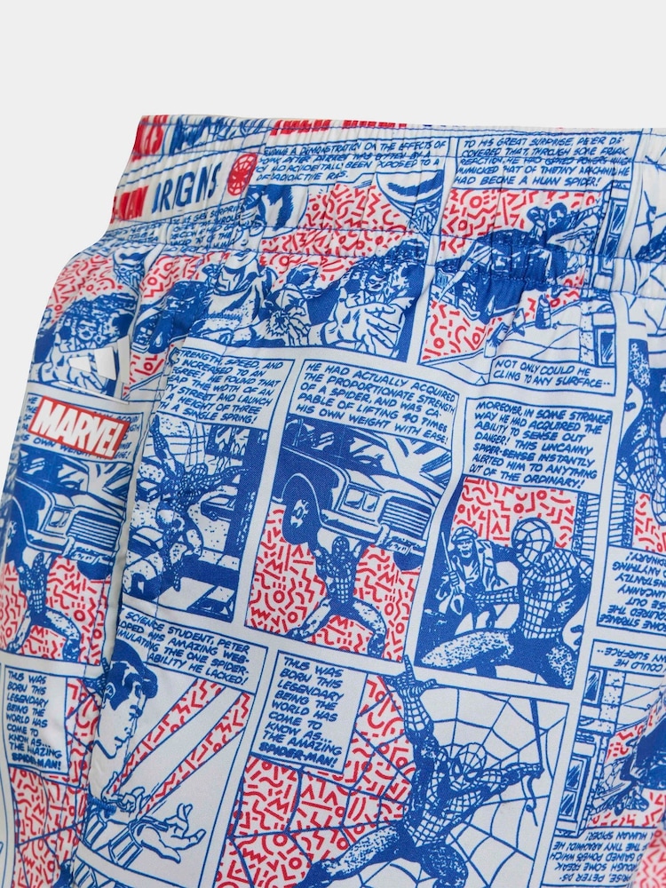 adidas Blue Marvel Spider-Man Rashguard Swim Shorts - Image 5 of 5