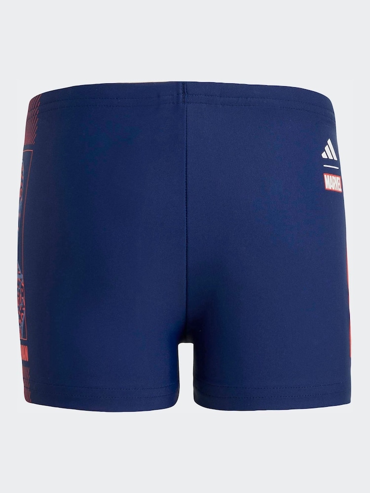 adidas Blue Marvel Spider-Man Rashguard Swim Shorts - Image 2 of 5