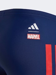 adidas Blue Marvel Spider-Man Rashguard Swim Shorts - Image 4 of 5
