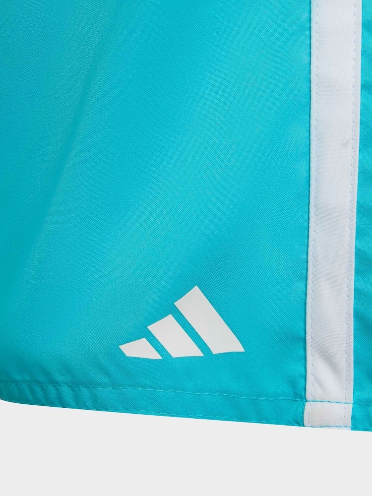 adidas Green 3-Stripes Kids Swim Shorts - Image 2 of 5 adidas Green 3-Stripes Kids Swim Shorts - Image 2 of 5