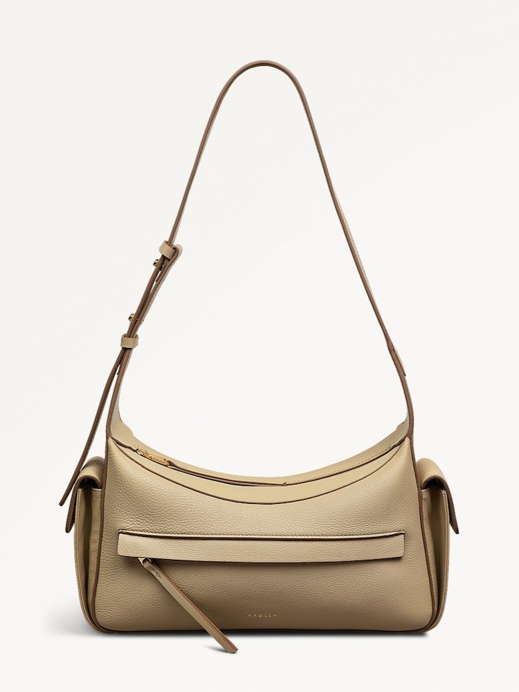 Radley Small Cream The Fitzrovia Zip Top Shoulder Bag - Image 1 of 4