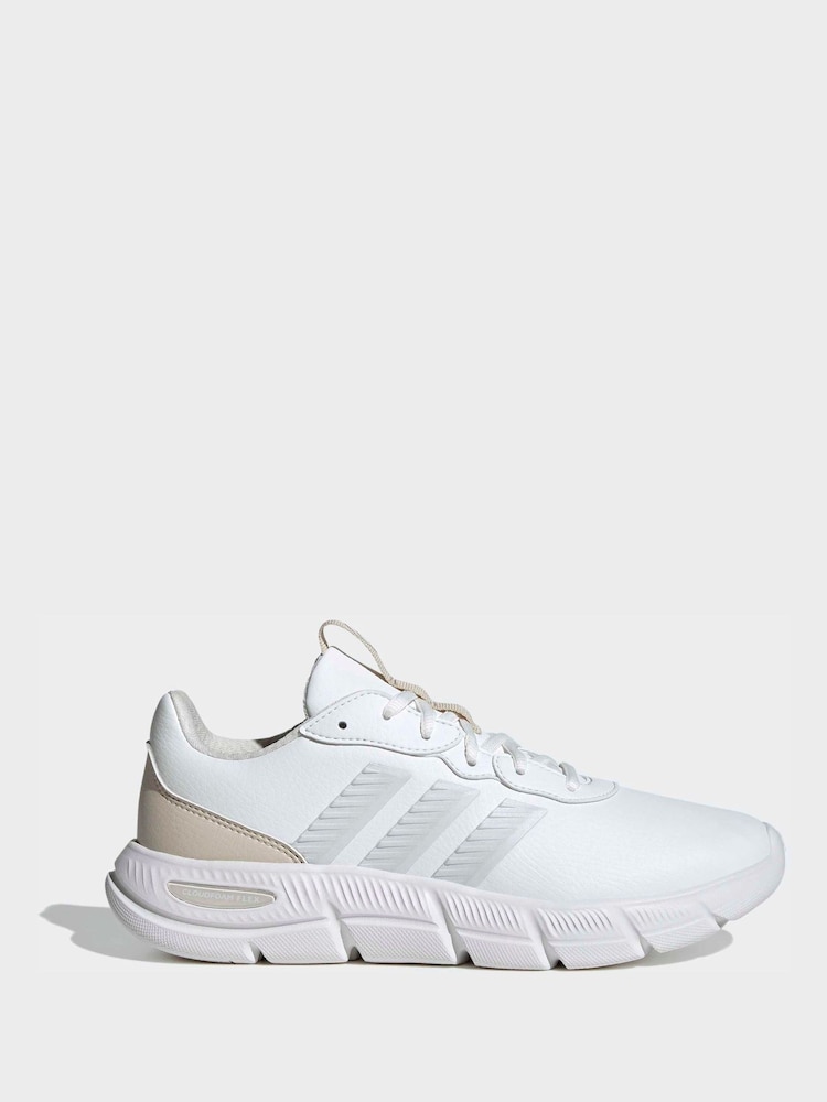 adidas White Cloudfoam Flex Laces Trainers - Image 1 of 9