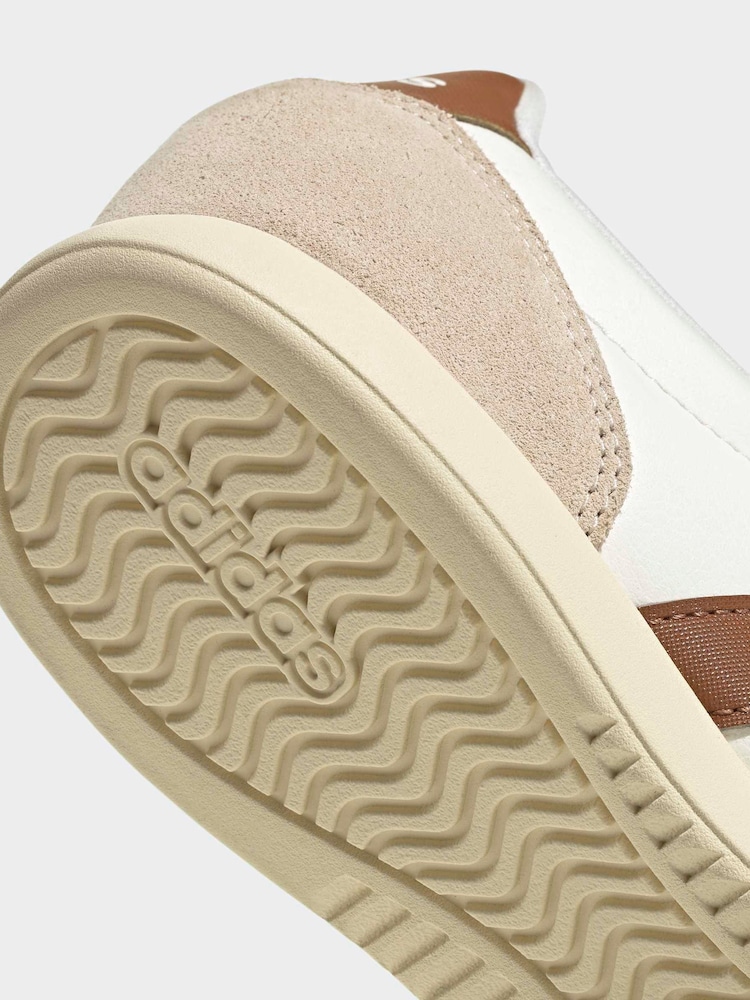 adidas Cream/White Barreda Lo Trainers - Image 9 of 9