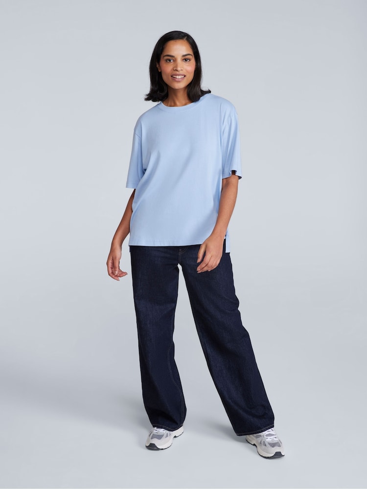 Animal Light Blue Womens Relaxed Fit Idol T-Shirt - Image 2 of 4 Animal Light Blue Womens Relaxed Fit Idol T-Shirt - Image 2 of 4