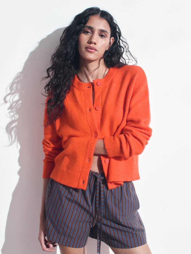 Hush Brown Margot Cotton Stripe Pull On Shorts - Image 1 of 6 Hush Brown Margot Cotton Stripe Pull On Shorts - Image 1 of 6