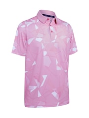 Callaway Apparel Pink Kick Flip Print Polo Shirt - Image 5 of 6