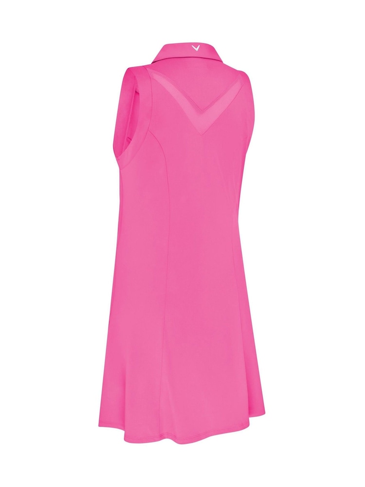 Callaway Apparel Pink Flounce Dress with Mesh - Image 6 of 6