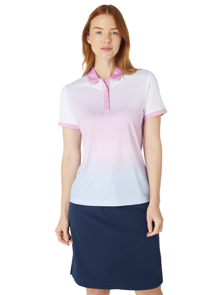 Callaway Apparel Chev Gradient Short Sleeve White Polo Shirt - Image 2 of 5