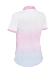 Callaway Apparel Chev Gradient Short Sleeve White Polo Shirt - Image 5 of 5