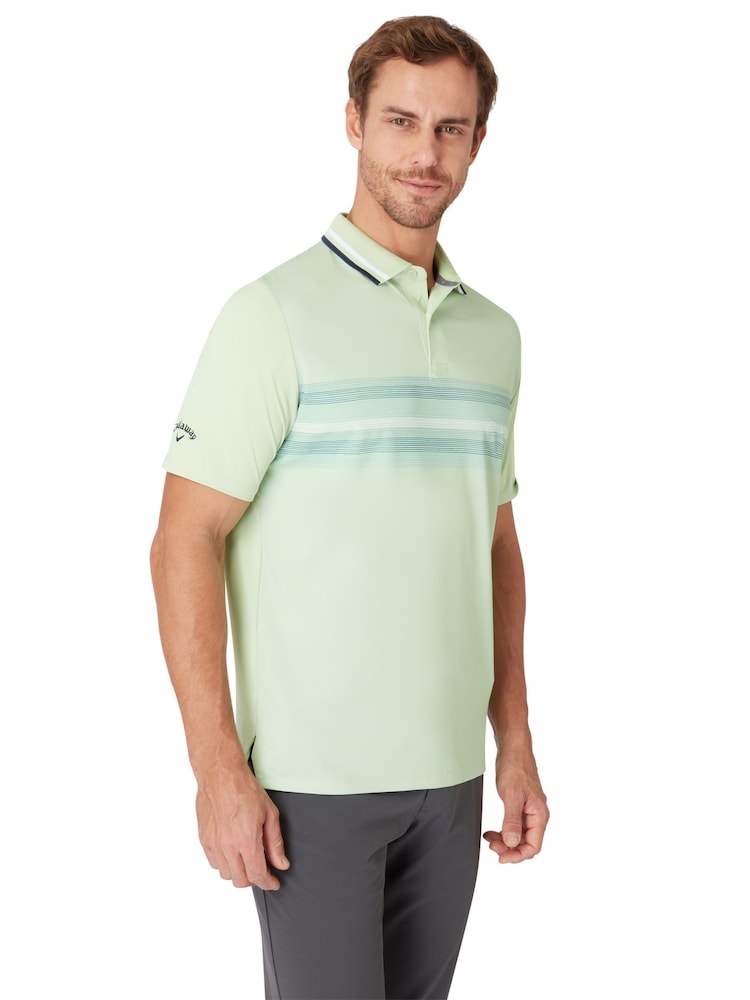 Callaway Apparel Green Roadmap Chev Polo Shirt - Imagen 2 de 5