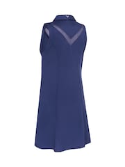 Callaway Apparel Blue Flounce Dress with Mesh - Image 5 of 5