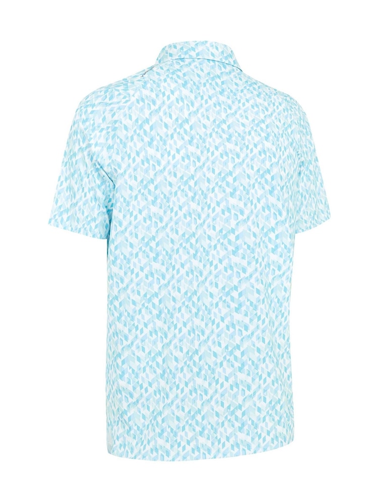 Callaway Apparel Blue Kaleidoscope Chev Polo Shirt - Imagen 5 de 5