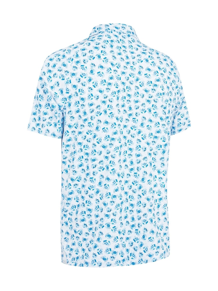 Callaway Apparel Crab Novelty White Polo Shirt - Image 6 of 6
