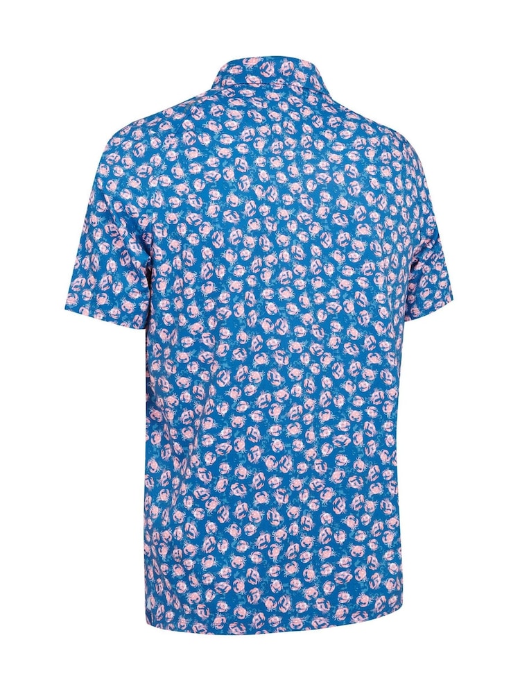 Callaway Apparel Blue Crab Novelty Polo Shirt - Image 5 of 5