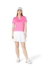 Callaway Apparel Pink Waist Length Mesh Detail Short Sleeve Polo Shirt - Image 1 of 5