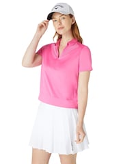 Callaway Apparel Pink Waist Length Mesh Detail Short Sleeve Polo Shirt - Image 3 of 5