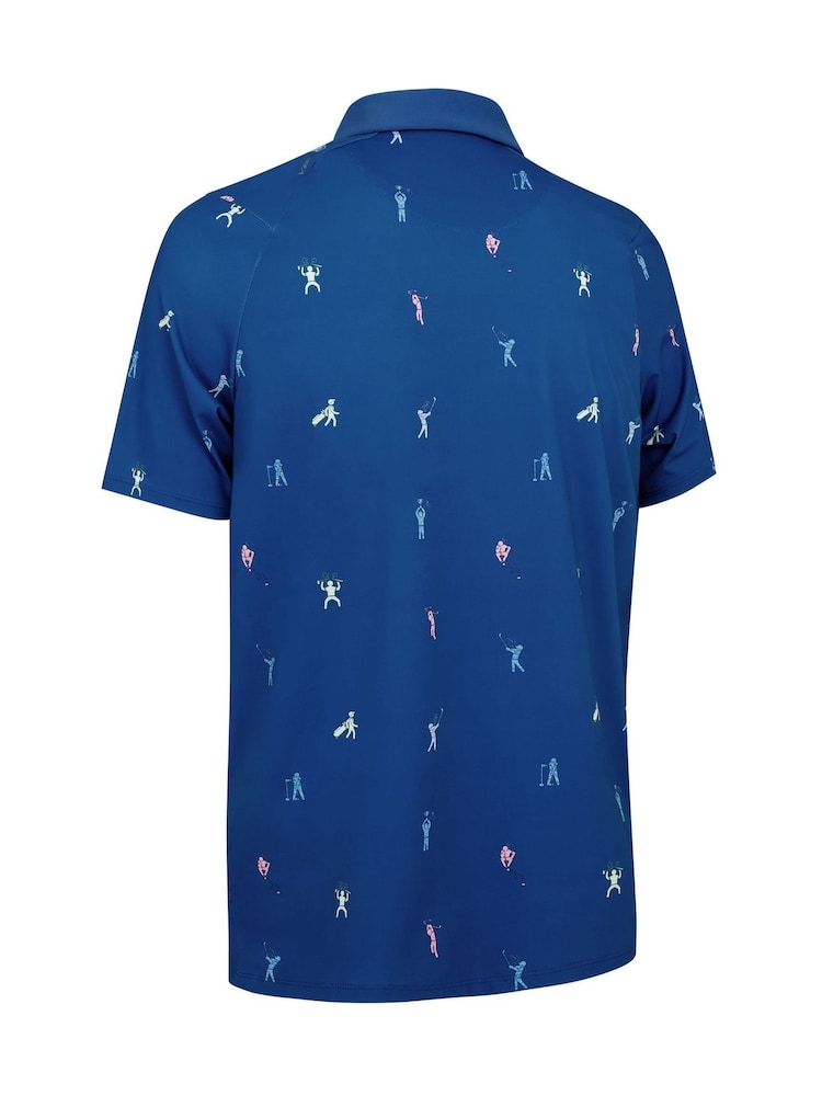 Callaway Apparel Blue Time Lapse Polo Shirt - Image 5 of 5
