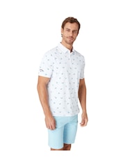 Callaway Apparel All-Over Birdie White Polo Shirt - Imagen 2 de 6