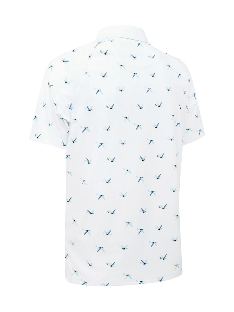 Callaway Apparel All-Over Birdie White Polo Shirt - Imagen 6 de 6