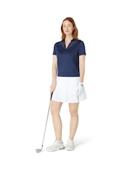 Callaway Apparel Blue Waist Length Mesh Detail Short Sleeve Polo Shirt - Image 1 of 5