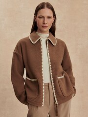 Varley Brown Ruiko Zip Through Fleece - Image 1 of 8