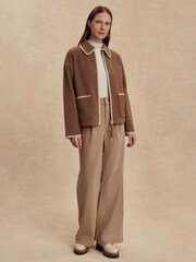 Varley Brown Ruiko Zip Through Fleece - Image 3 of 8