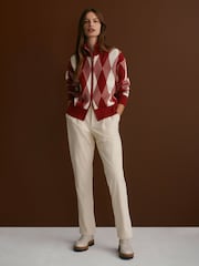 Varley Red Dahlia Karina Jacquard Knit Jacket - Image 10 of 12