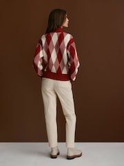 Varley Red Dahlia Karina Jacquard Knit Jacket - Image 4 of 12