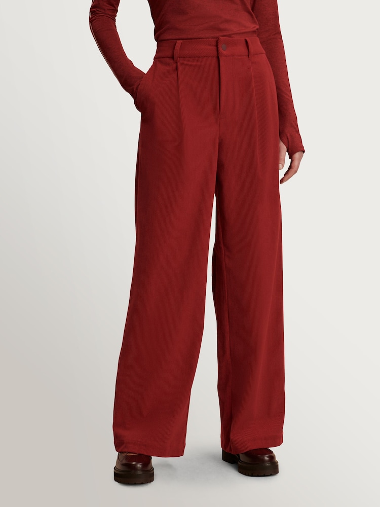Varley Red Dahlia Floris Wide Leg Trousers - Image 1 of 5