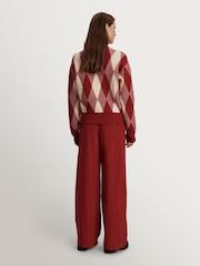 Varley Red Dahlia Floris Wide Leg Trousers - Image 2 of 5