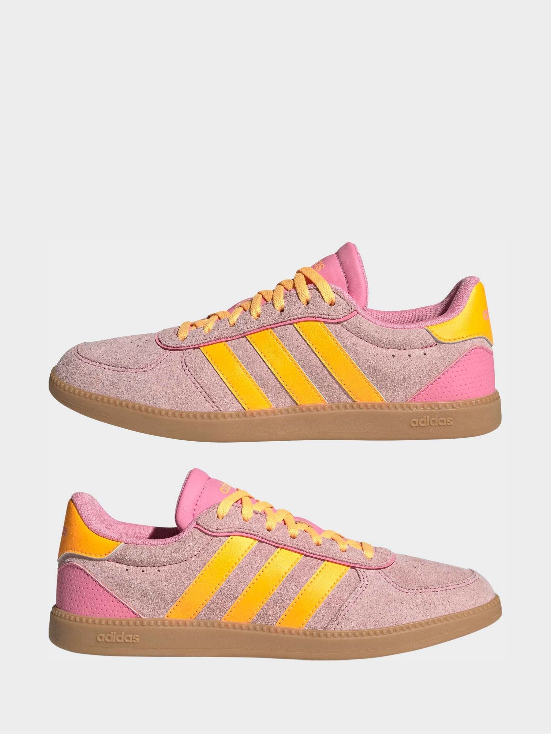 Next：日本 ピンク / オレンジ - adidas Breaknet スリーク スニーカー
