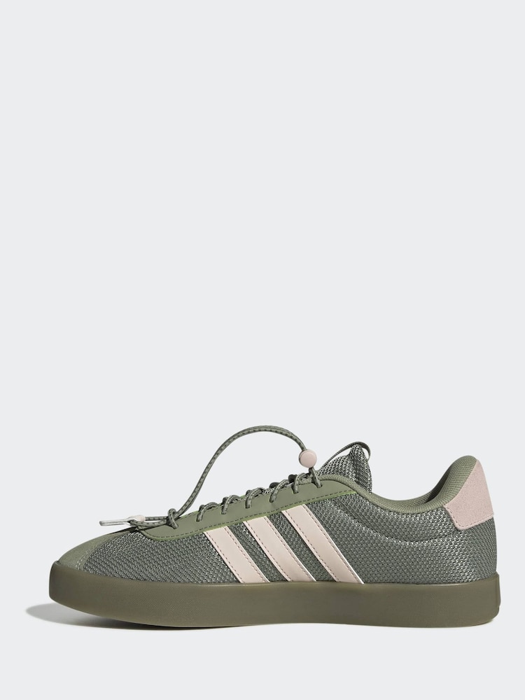 adidas Olive Green VL Court 3.0 Trainers - Image 2 of 8 adidas Olive Green VL Court 3.0 Trainers - Image 2 of 8