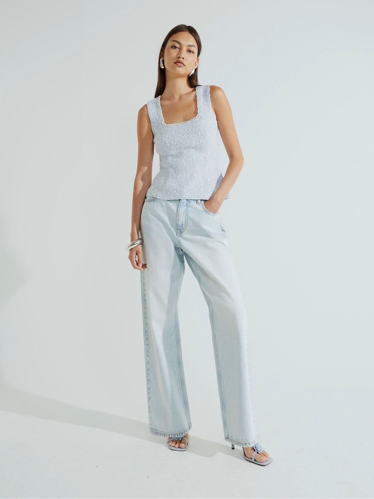 River Island Bouclé Vest - Imagem 1 de 4