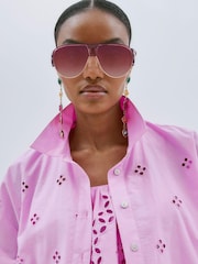 River Island Cropped Broderie Shirt - Imagem 4 de 4